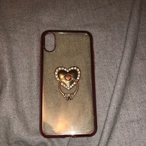 Rose Gold Heart IPhone X Case!!